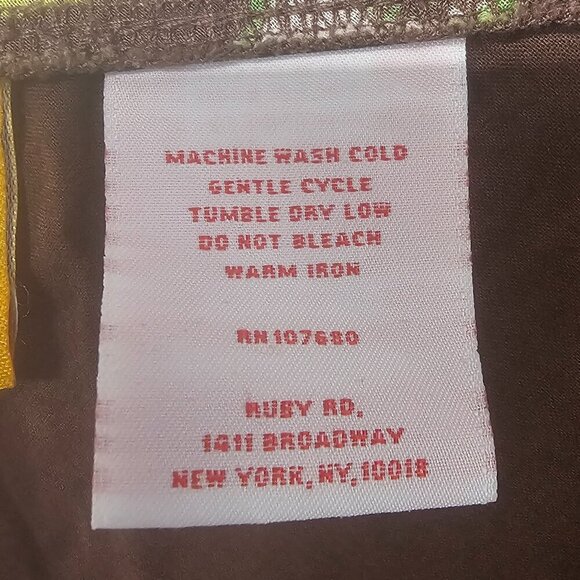 Ruby Rd. Green Brown Boho Peasant Skirt Midi Festival Hippie 12 - Picture 7 of 8